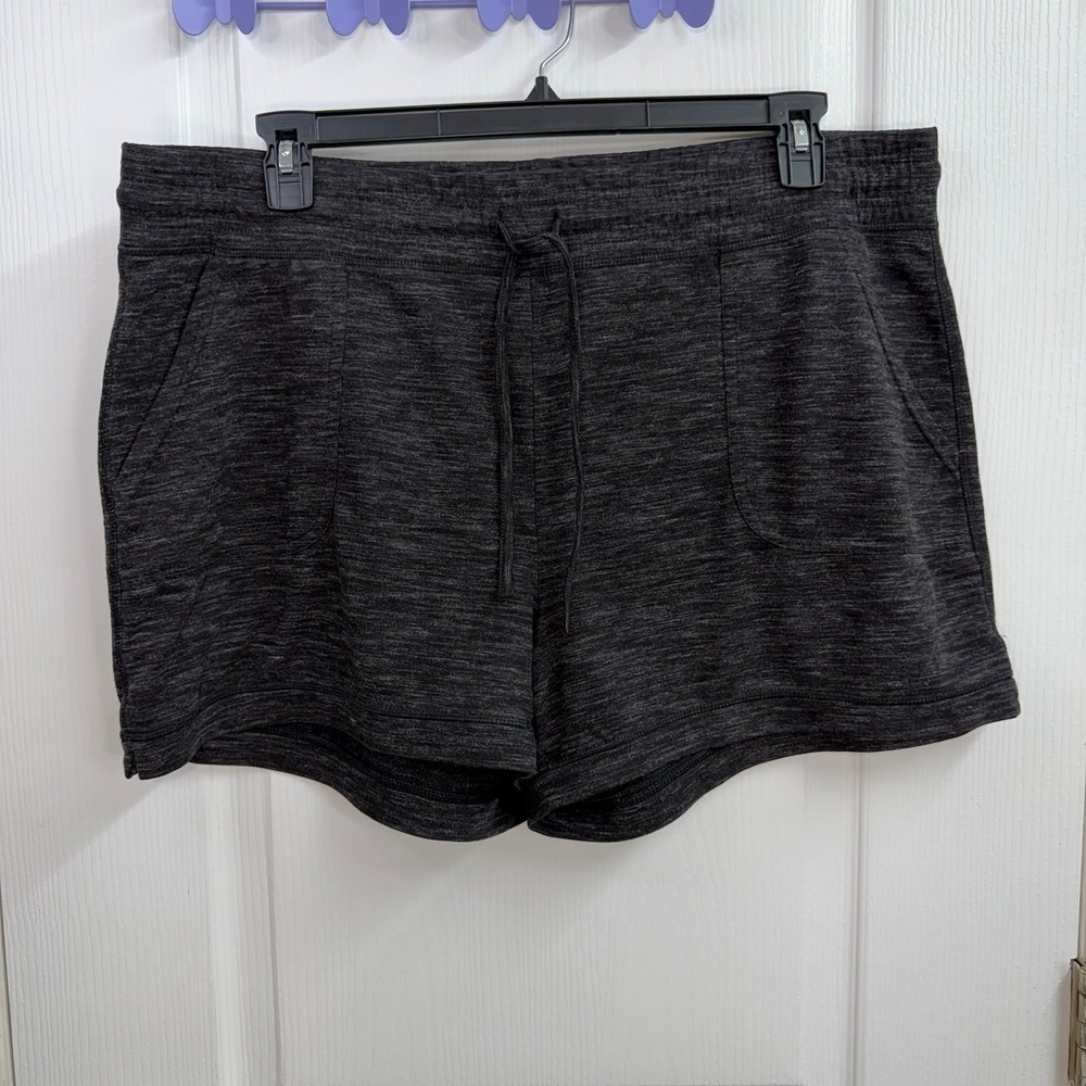 32 Degrees Cool dark gray pull on pocket lounge casual athletic shorts XXL
